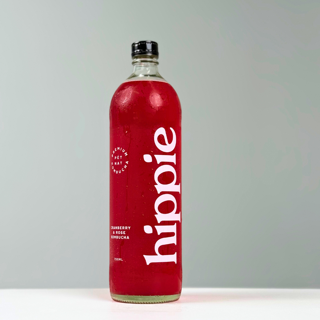 Hippie Kombucha Cranberry & Rose 750 ml – Case of 6