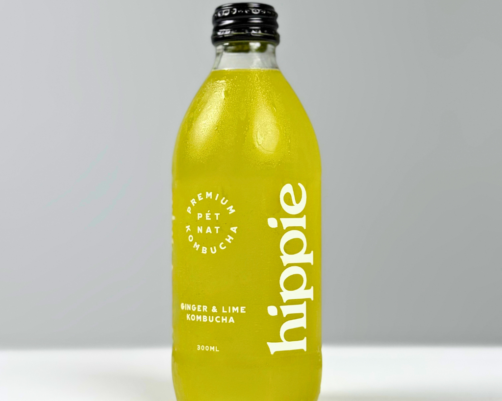 Hippie Kombucha Ginger and Lime 300ml bottle