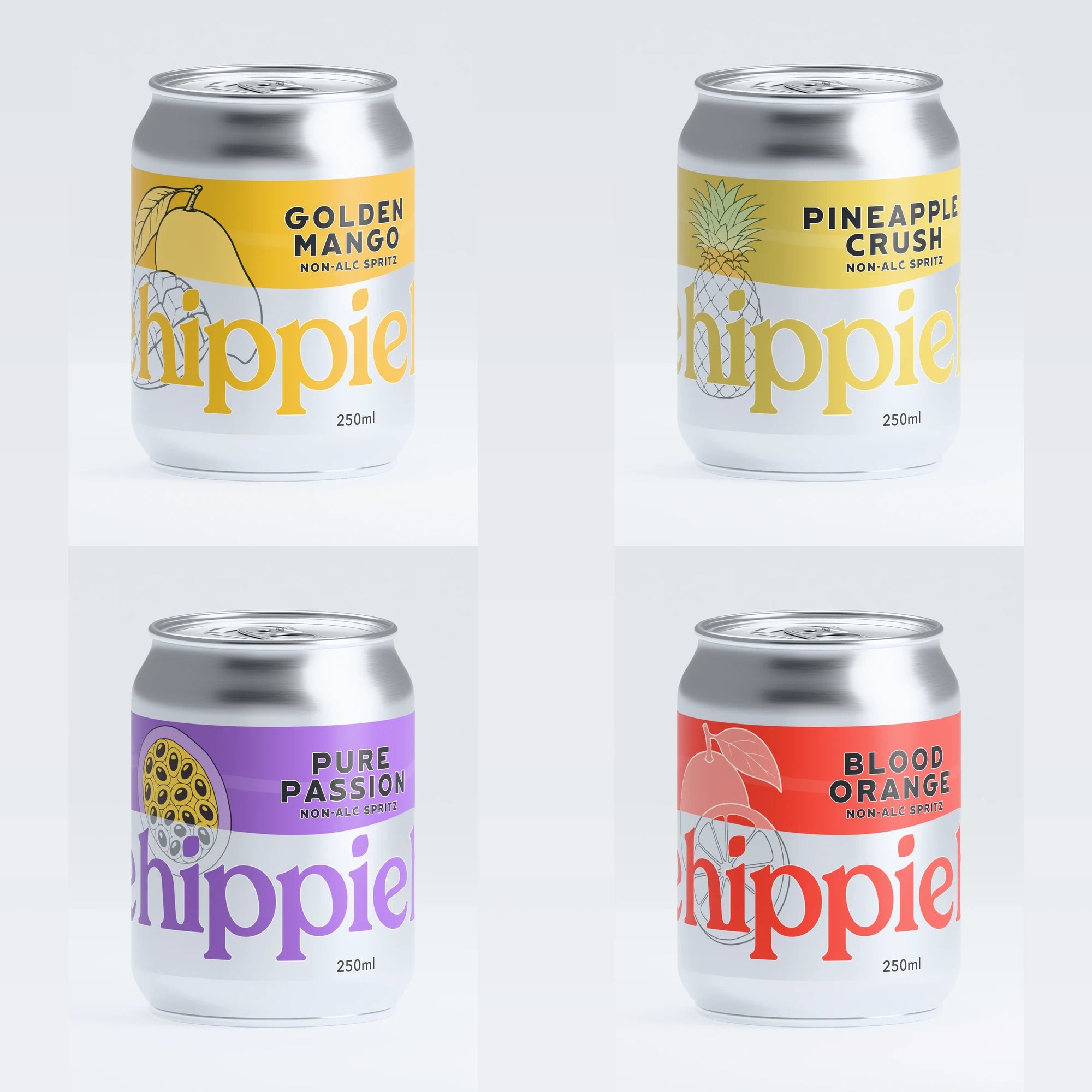 Hippie Spritz Sunshine Mix - Golden Mango, Pineapple Crush, Pure Passion, Blood Orange